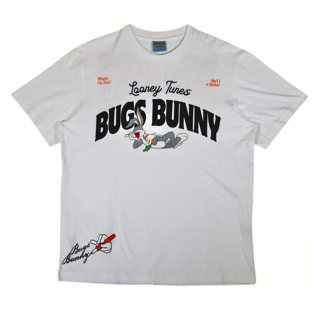 Shoe Palace Looney Tunes T-Shirt Mens Large White Bugs Bunny Graphic Tee Casual